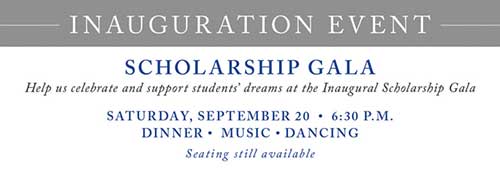 Scholarship Gala to Close Out Inauguration Festivities