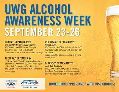 Health Services Hosts Alcohol Awareness Week 