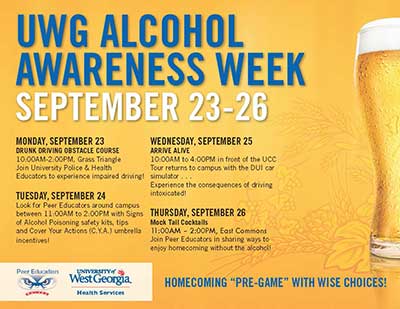 Health Services Hosts Alcohol Awareness Week 
