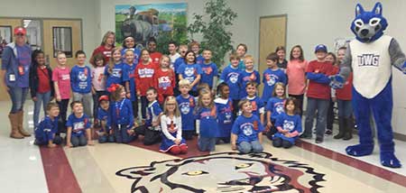 “Wolf Pups” Show Support for Upcoming UWG Football Game