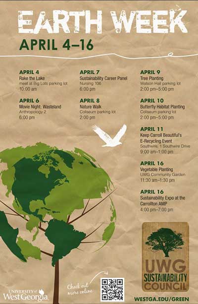UWG Marks Earth Week 2015 With Full Calendar of Events 
