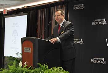 University of West Georgia President Dr. Kyle Marrero recently met with scholarship donors and recipients at his first Presidential Luncheon.